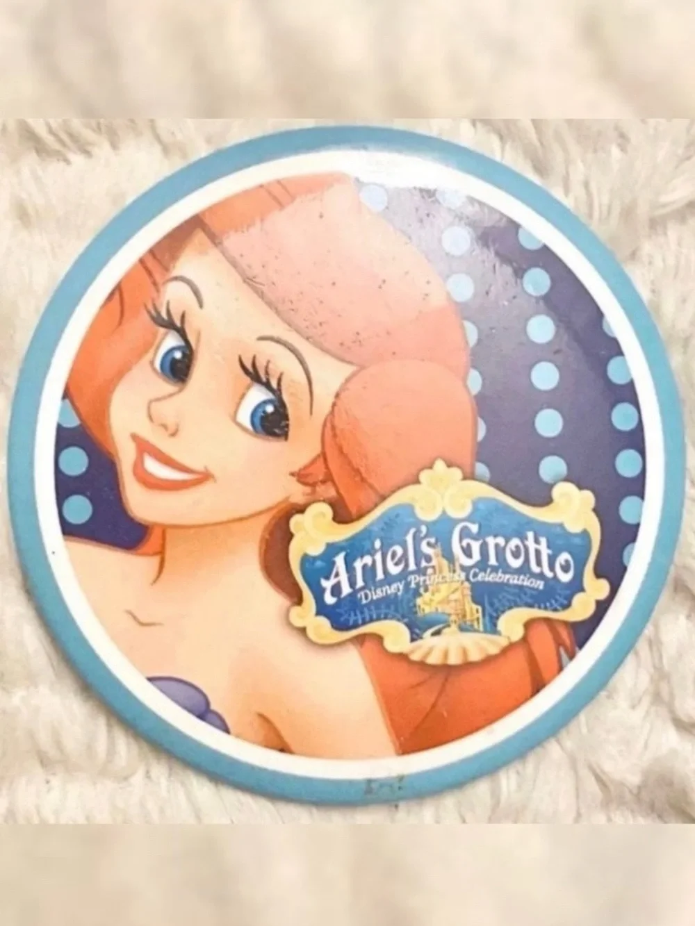 💞 Disneyland Little Mermaid Ariel's Grotto Button Disney Pin